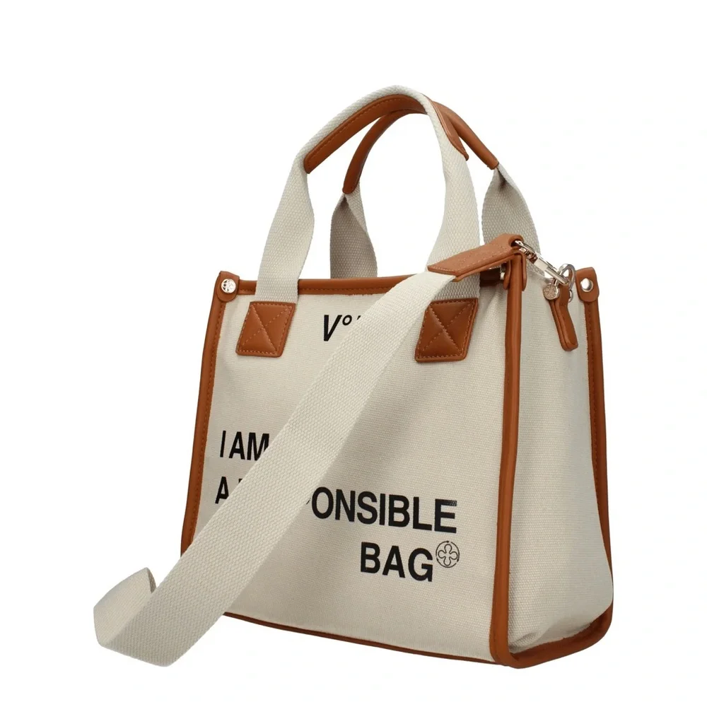 V°73 “I Am a Responsible Bag” Canvas Tote | Vegan Leather Trim | NWT - Picture 4 of 13